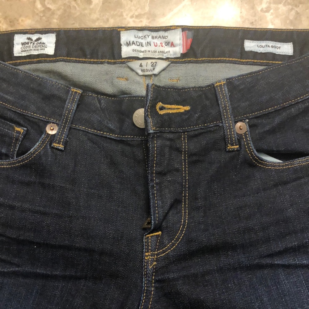 Dark denim jeans brand new size 4-27 Lolita boot